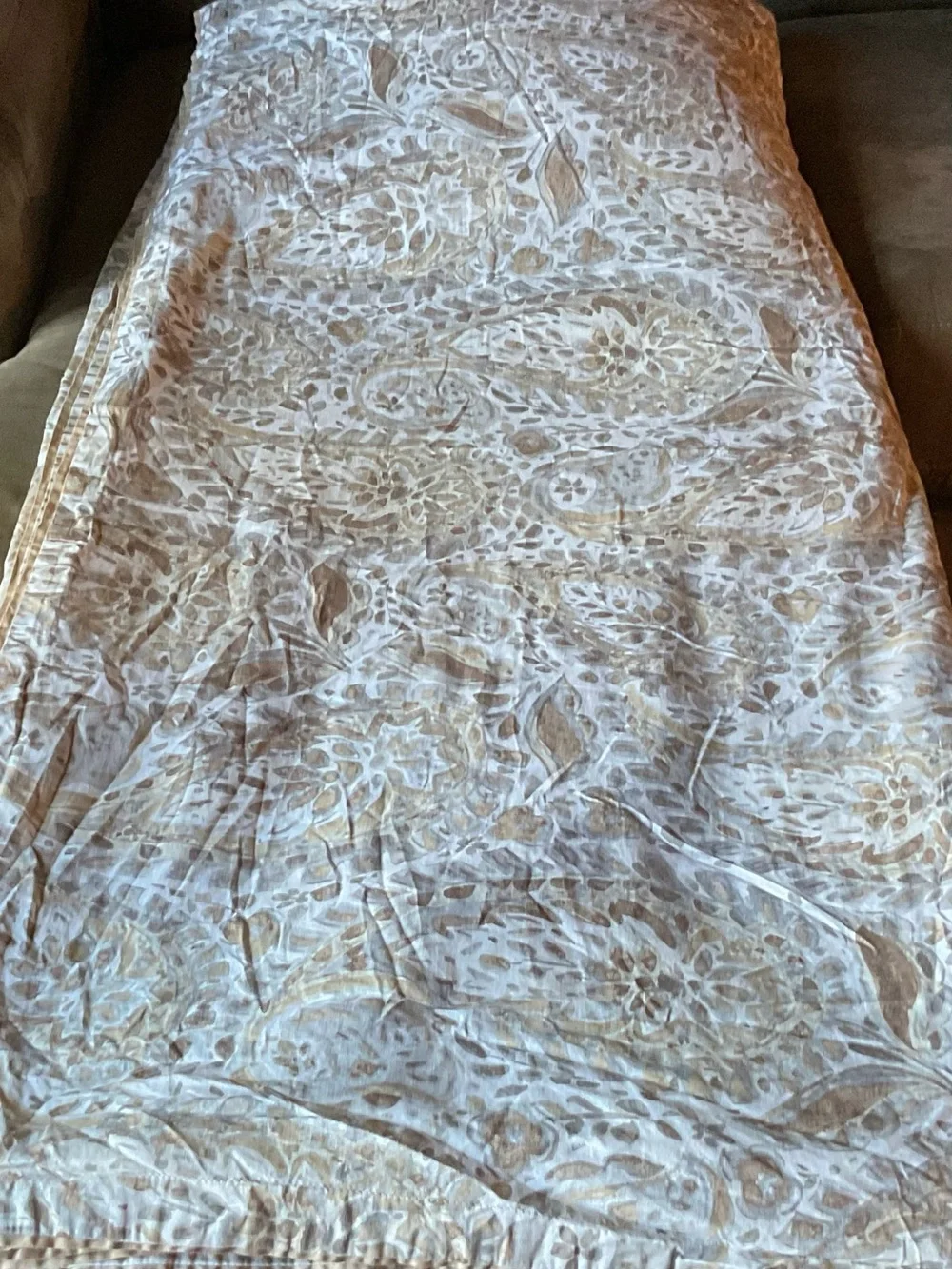 Ralph Lauren Naomi Tan Paisley KING Duvet Cover Set 3 Pieces